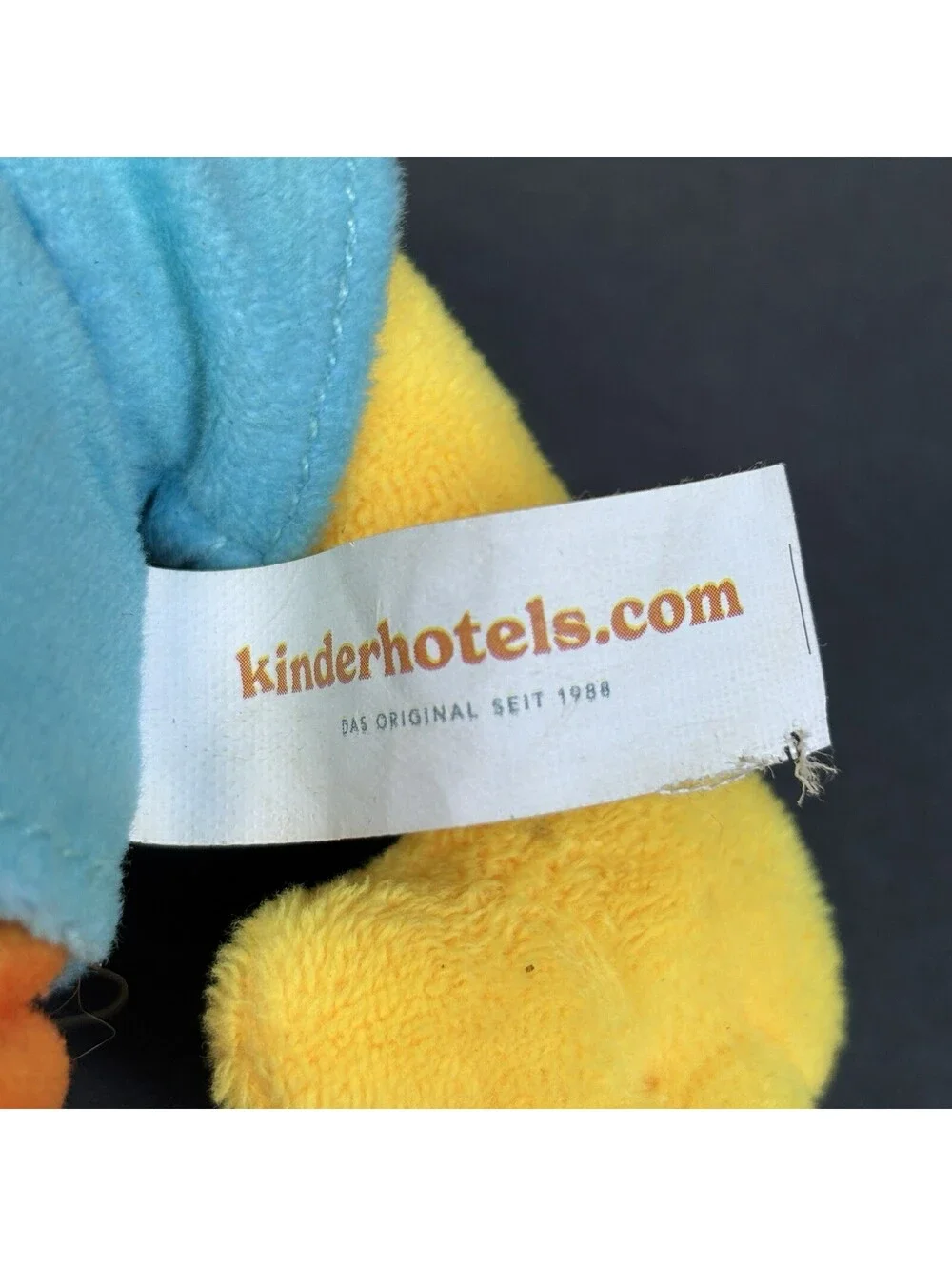 Kinderhotels Ki Ho Plush Doll Toy Stuffed Animal Blue Orange